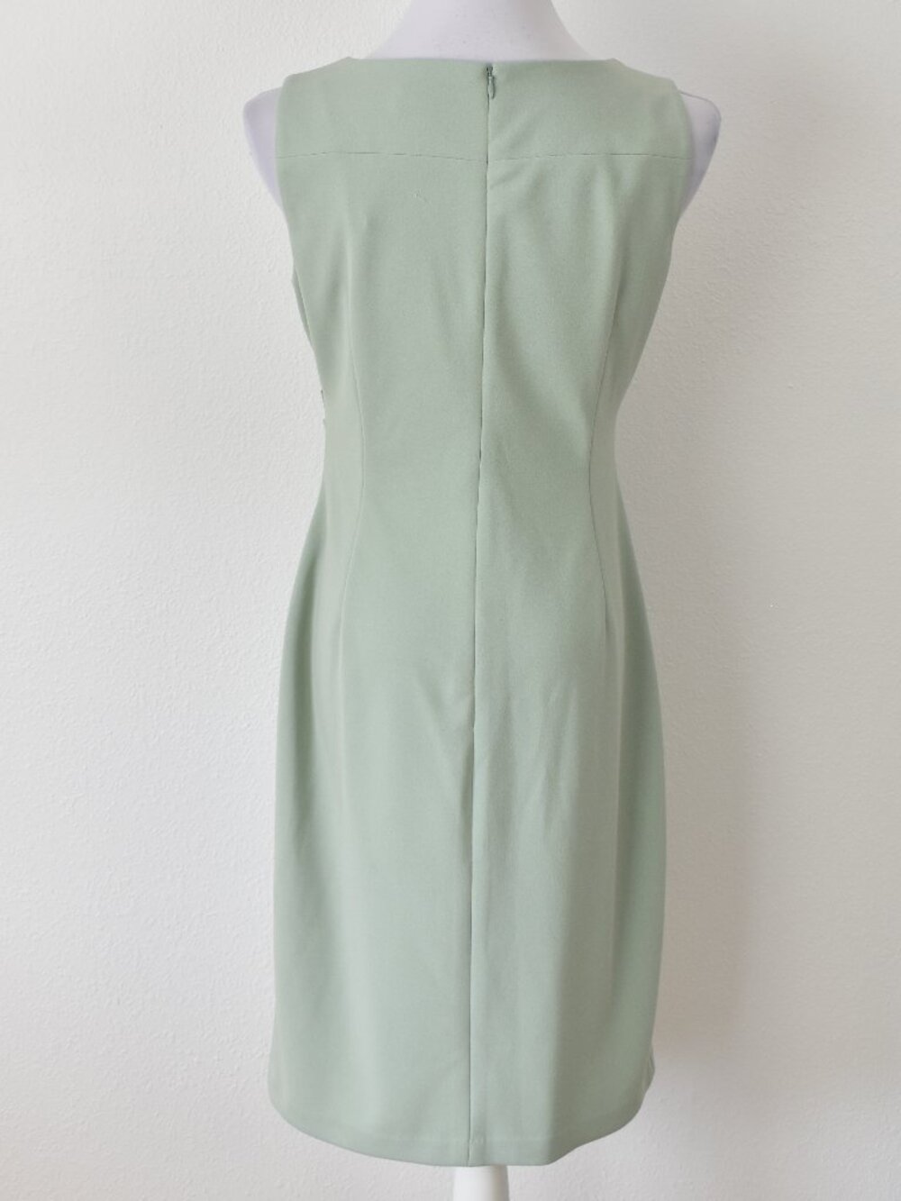 Calvin Klein Starburst Sheath Dress Sage - 8 - Picture 8 of 10